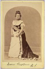 Portrait of Queen Kapiolani of Hawaii in traditional attire