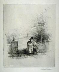 Portrait sketch of Thomas Carlyle, the Scottish philosopher and writer