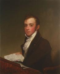 Portrait painting of William Rufus Gray, eldest son of Lt Gov. William and Elizabeth Gray, painted by Gilbert Charles Stuart around 1807