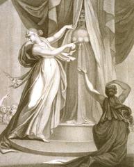 Frontispiece engraving for Erasmus Darwin's poem The Temple of Nature based on Johann Heinrich Füssli's drawing