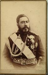 Portrait of King Kalakaua in royal attire