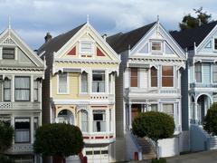Colorful Victorian Painted Ladies houses in San Francisco