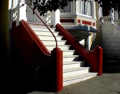 Row of colorful Victorian houses known as Painted Ladies in San Francisco