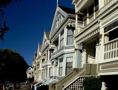 Colorful Painted Ladies Victorian houses in San Francisco
