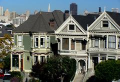Colorful Painted Ladies Victorian houses in San Francisco