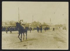 General Carl Gustaf Emil Mannerheim's procession entering Helsinki in 1917 during World War I
