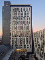 Morgan Hall North building viewed from Morgan Hall South in 2016