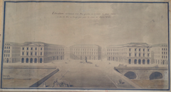 Architectural drawing of Place Louis XVI at Châtelet