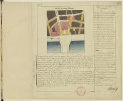 Historical map showing prisons and detention houses in Paris and surrounding areas circa 1791-1792