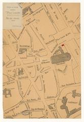 Historical map of the surroundings of Nantes Cathedral and Place Louis XVI in 1887