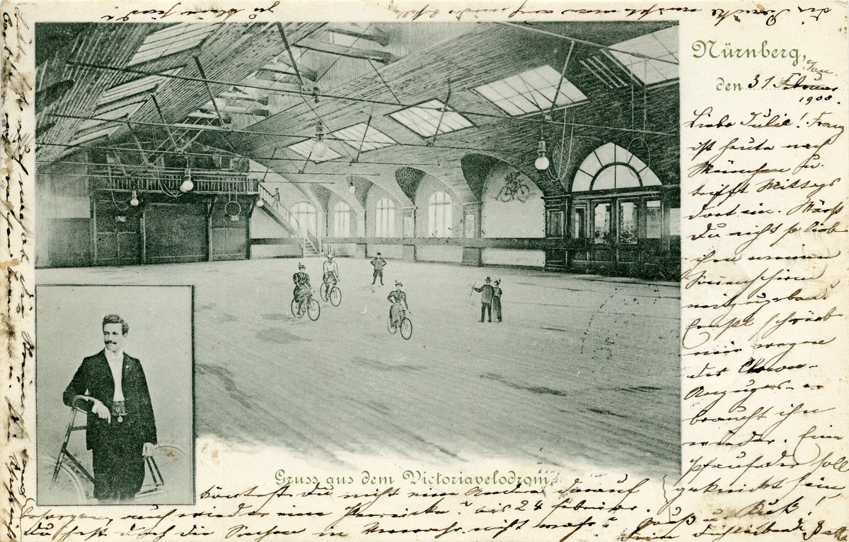 Historic image of Victoria Velodrome in Nuremberg from 1900