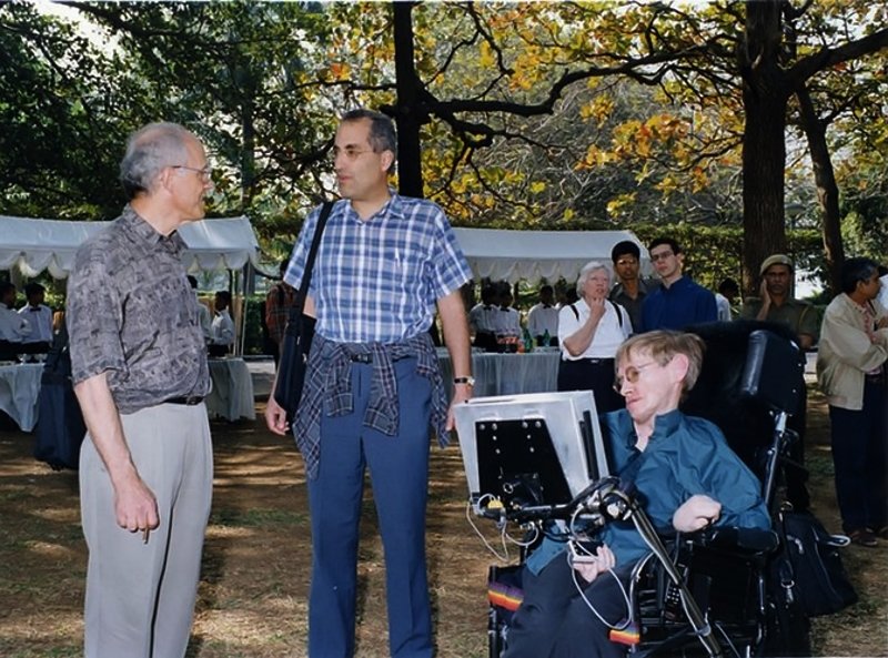 David Gross Edward Witten and Stephen Hawking at 2001 Strings Conference TIFR India