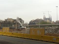 Demolition of the elevated roundabout at Plaça de les Glòries, Barcelona