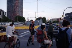 Plaça de les Glòries in Barcelona with modern buildings and urban landscape