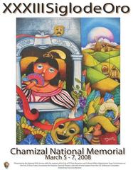 Cartoon-style print of 33rd Siglo de Oro poster winner
