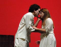 Cambalache Teatro actors performing the play Puro Lope on stage