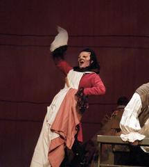 Actors performing La Escuela de Los Vicios on stage in 2014 Morfeo Teatro play
