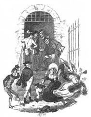 Mrs Bardell arriving at Fleet Prison in Pickwick Papers