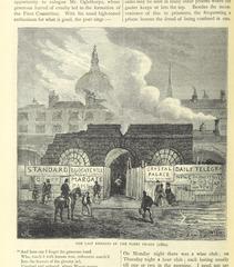 Historic engraved view of London cityscape from Old and New London, circa 19th century