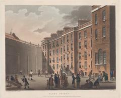 Historic illustration of Fleet Prison from Microcosm of London