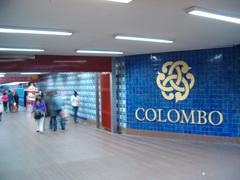 Entrance to Coloégio Militar/Luz metro station and Colombo Mall in Lisbon