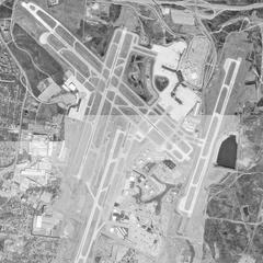 Aerial USGS digital orthophoto of Nashville International Airport (BNA) in Nashville, Tennessee