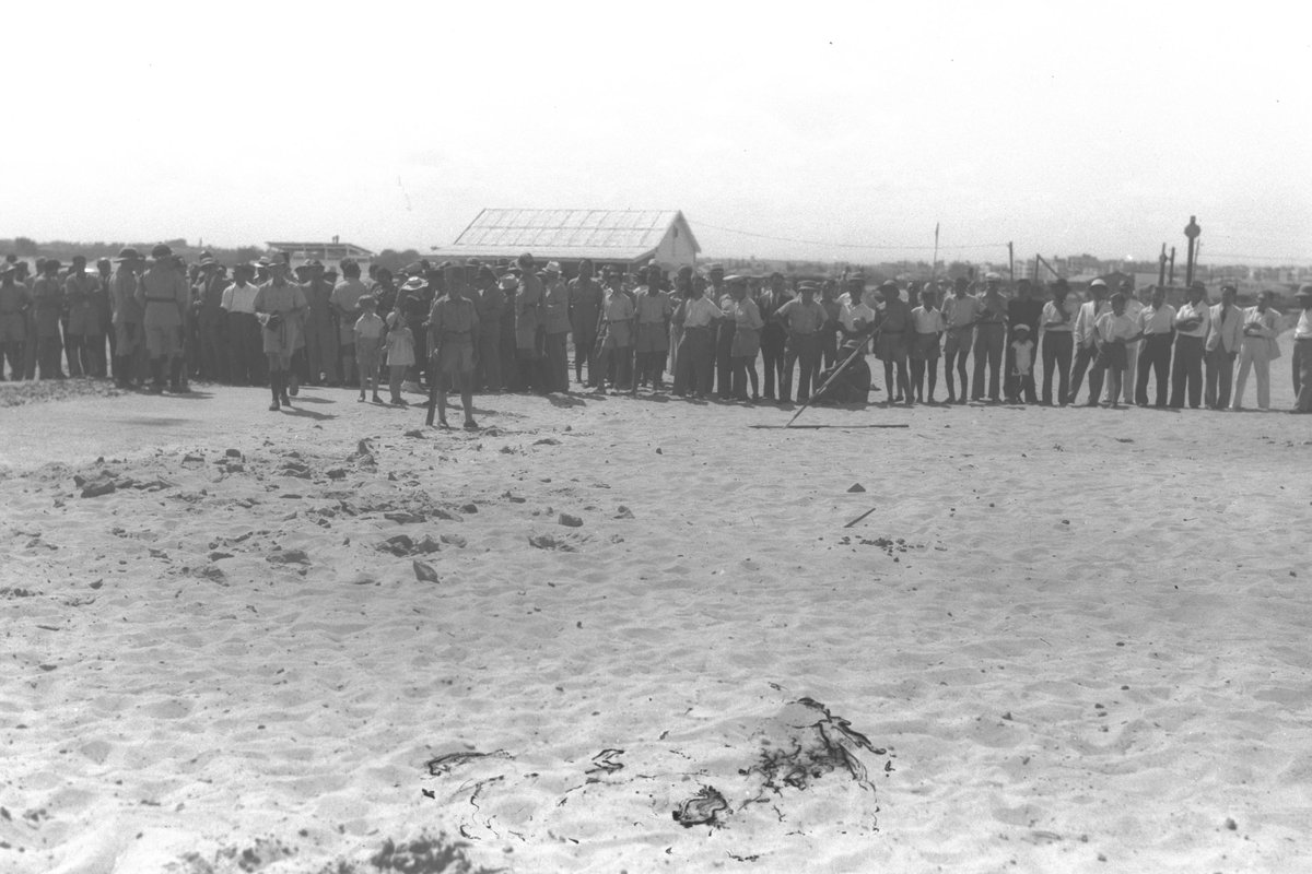 Citizens waiting outside the Sde Dov Airport aerodrome in Tel Aviv