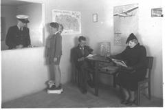 Passenger hall of Palestine Airways line at Sde Dov Aerodrome in Tel Aviv