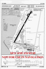 Sde-Dov Aerodrome chart in Tel Aviv Israel detailed aviation map