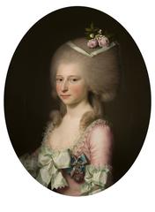 Portrait of Louise Augusta, Duchess of Augustenburg, painted by Jens Juel