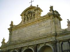 Inscription of the Fontanone dell'Acqua Paola on the Janiculum Hill in Rome