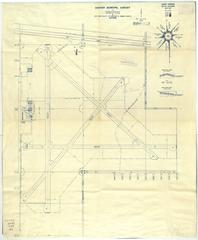 Schematic map of Denver Municipal Airport with detailed layout