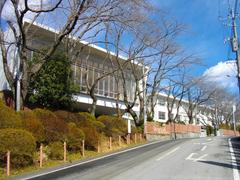 Front view of Kashiwa Junior and Senior High School building attached to Nishogakusha University