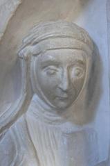 Anežka Přemyslovna on the tympanum of St. George's Monastery plaster cast