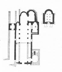 Architectural floor plan of St. George's Church in Prague Hradčany