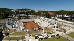 New grandstands at Pietrangeli court in Foro Italico sports complex