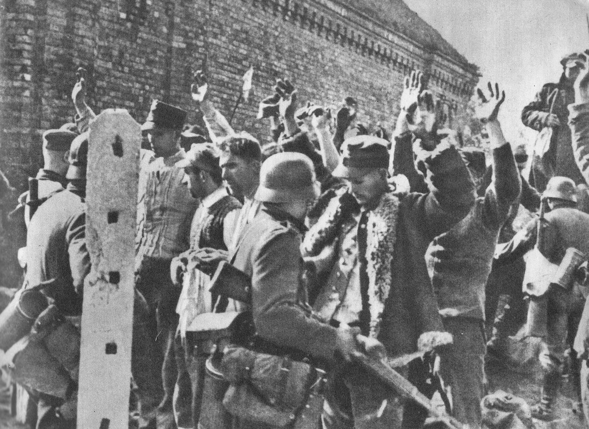 Polish soldiers surrender in Fort Dąbrowski during September 1939