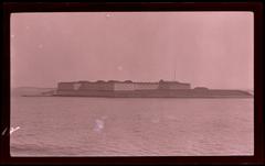 Historic view of Fort Independence on Castle Island in Boston Harbor taken in 1913