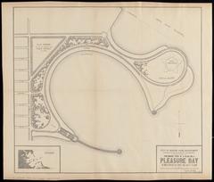 1884 Preliminary landscape plan for Pleasure Bay between Dorchester Point and Castle Island by Frederick Law Olmsted