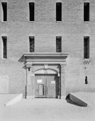 Entrance of Fort Point showing historic brick facade and arched doorway