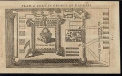 Historical map view of London published in 1747