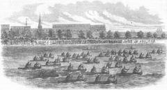 Catamaran race at Madras in 1868 illustrated in The Illustrated London News