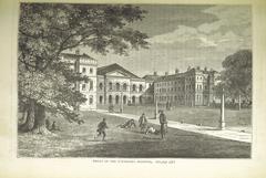 Front view of the historic Foundling Hospital building