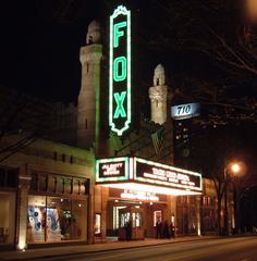 Fox Theater illuminated at night in Atlanta Georgia