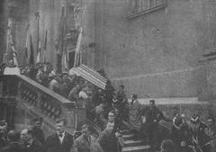 Funeral procession of Professor Roman Orzęcki in Warsaw, 1923