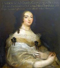 Portrait of Queen Marie Louise Gonzaga in historic attire