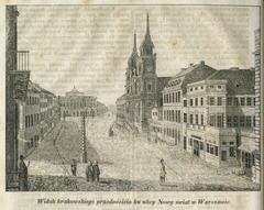 View of Krakowskie Przedmieście street towards Nowy Świat street in Warsaw