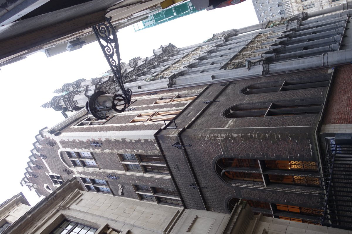 Back view of Bread House, Brussels with traditional architecture