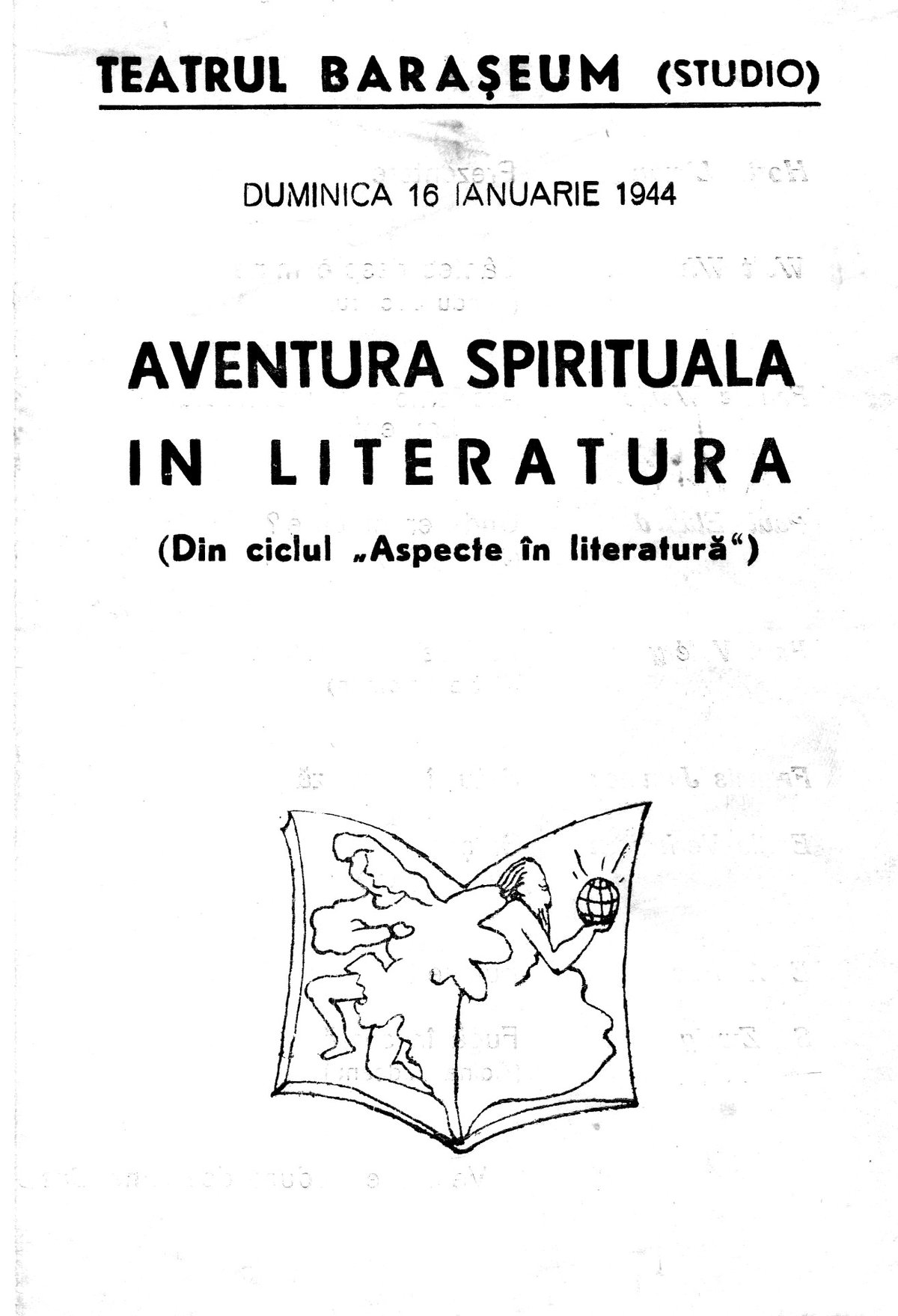 Theatre bill poster for a spiritual theatre performance