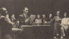 Literary session at Barașeum State Jewish Theater in Bucharest, 1943